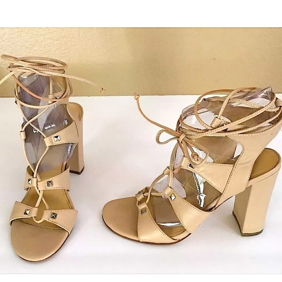 Ivanka Trump Gladiator Sandals Heels Beige Pink Size 9M - Picture 2 of 7